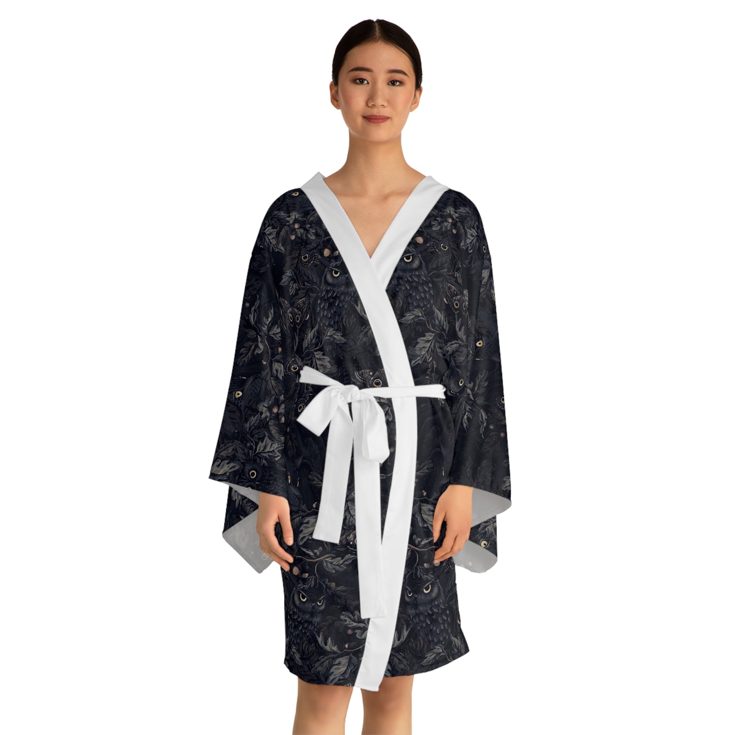 Owl Long Sleeve Kimono Robe