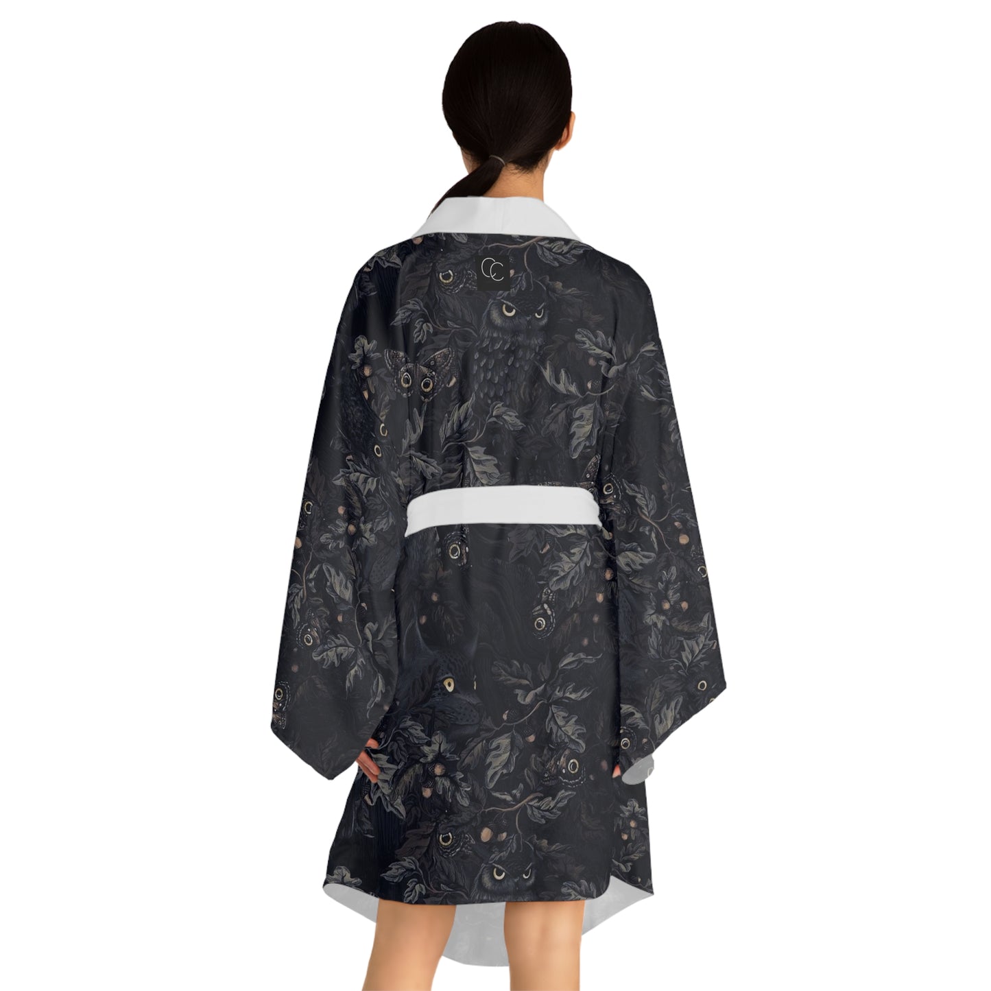 Owl Long Sleeve Kimono Robe