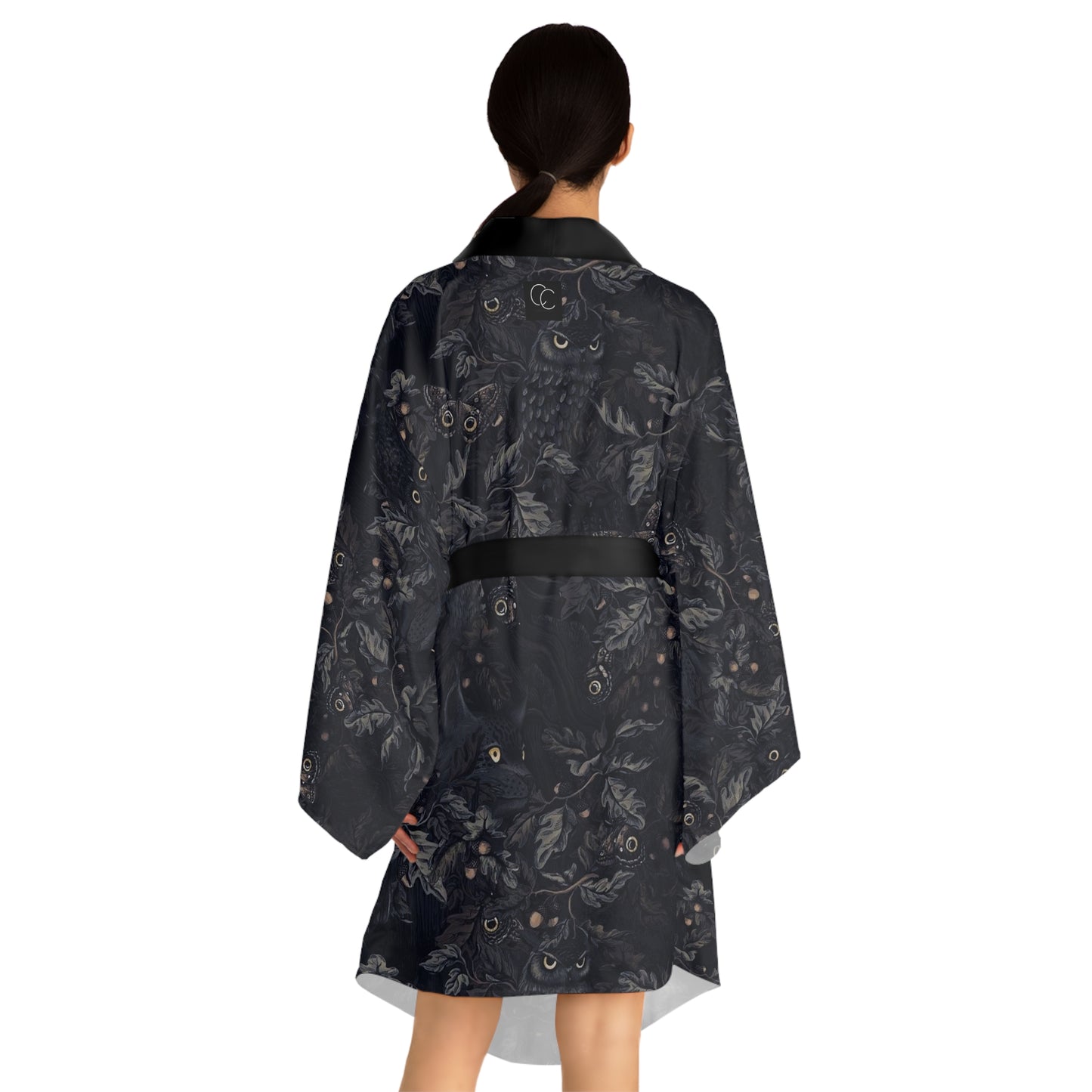 Owl Long Sleeve Kimono Robe