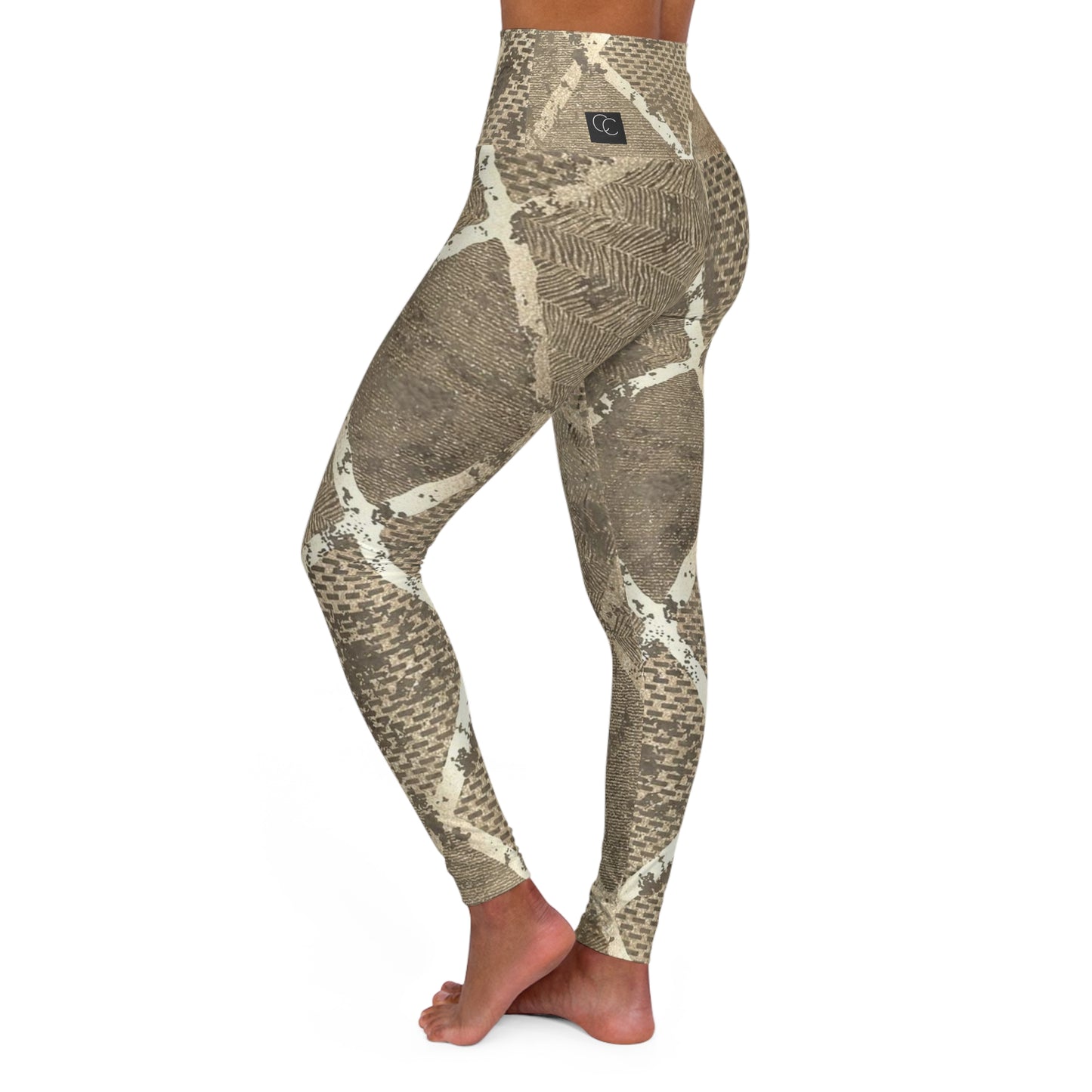 Geo-natural High Waisted Yoga Leggings