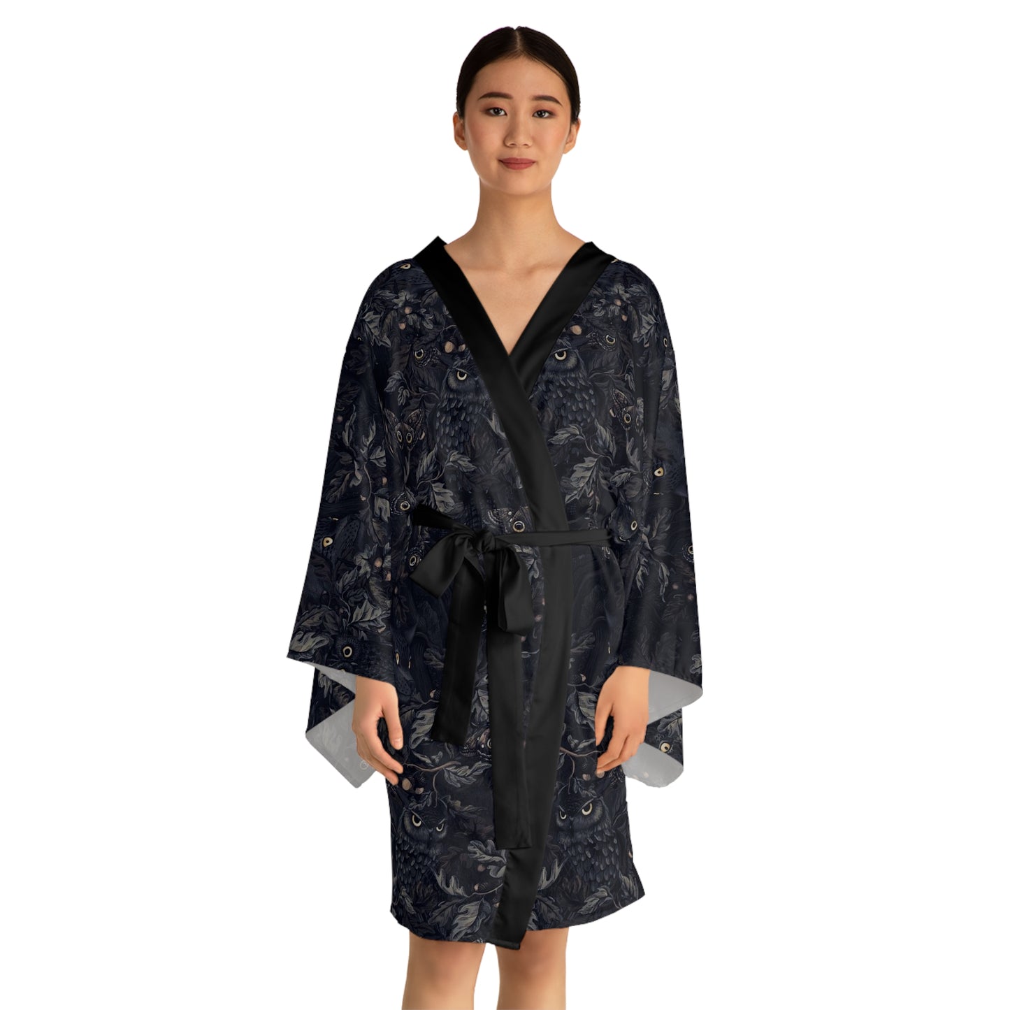 Owl Long Sleeve Kimono Robe